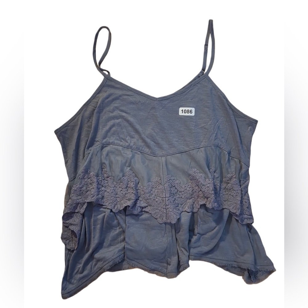 Xhilaration Blue Lace Camisole Top